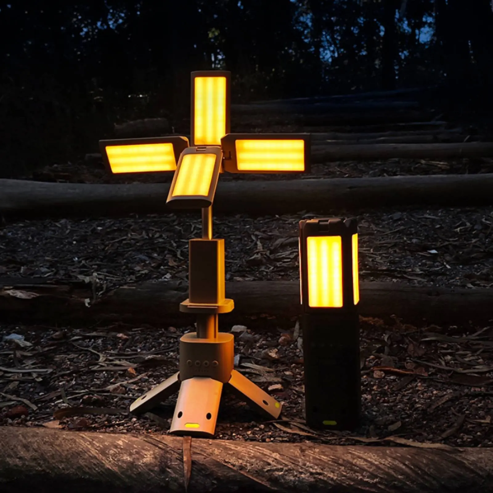 

LED Camping Lamp USB Rechargeable Waterproof Camping Lantern Portable Emergency Light Adjustable Outdoor Lighting for Tent, Work