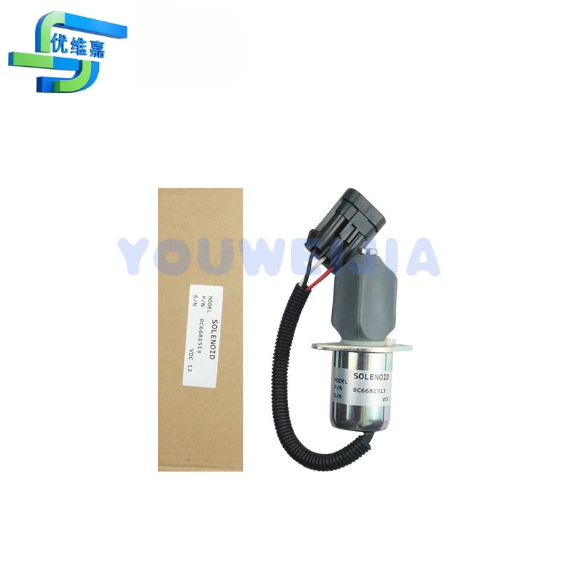 BC6681513 Excavator accessories flameout solenoid valve solenoid parking solenoid valve oil cut-off switch