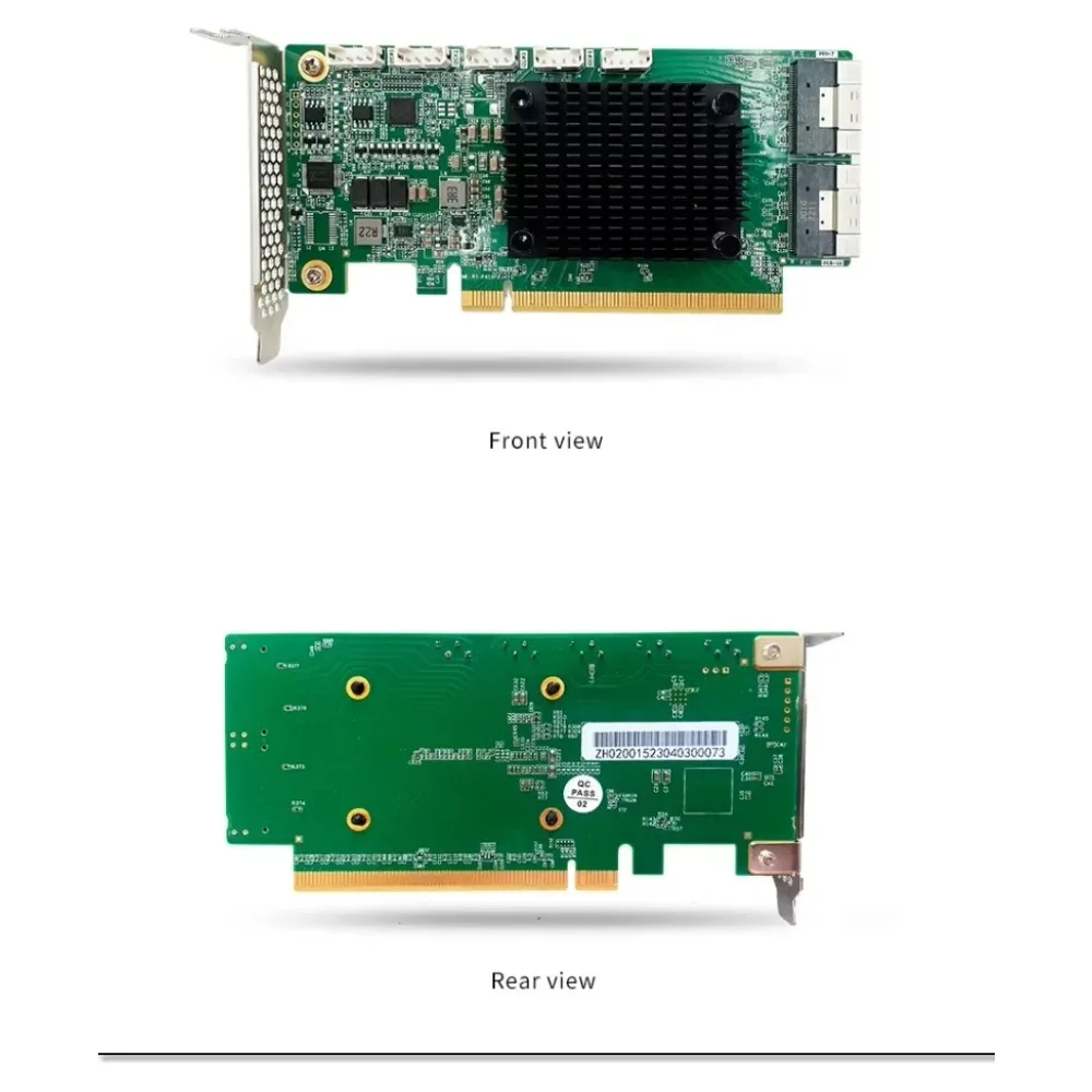 for Pcie 4.0 X16 to 2* SFF 8654 X8 Switch Riser Card Direct Adapter Card GPU Expansion Retimer Card for GPU Baseboard