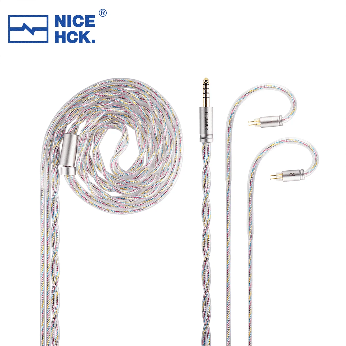 NICEHCK ColorXYZ Audio Wire Furukawa Copper Silver Alloy+Zinc Copper Alloy Conductor Cable 2Pin/QDC for Odyssey 2 Dawn-X Rockies