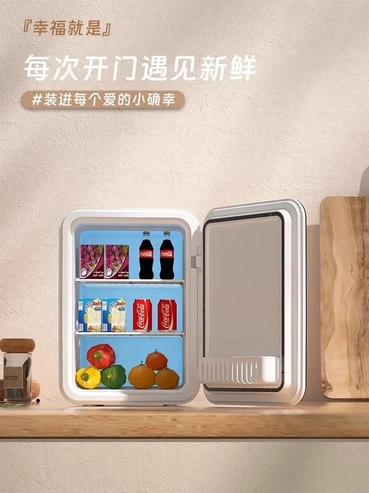 12V/220V kompakter tragbarer Kühlschrank für Autos, Schlafsäle, Schönheitsmasken, Make-up und Muttermilchaufbewahrung A