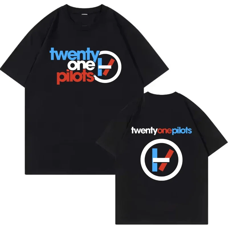 

Twenty One Pilots Vintage Printed T-shirt Women Men Fashion Hip Hop Y2K T-shirts Casual Oversized High Street Short Sleeve Tee