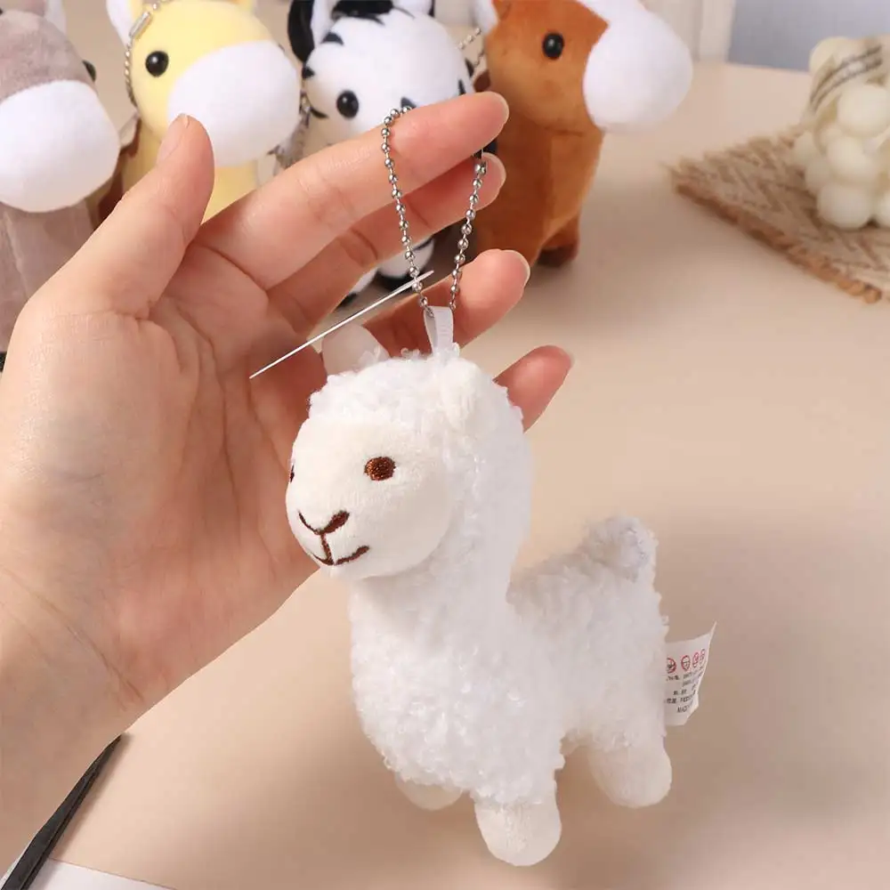 Stuffed Animal Horse Key Ring Horses Plush Cartoon Animal Giraffe Pendant Backpack Ornaments Cute Pony Donkey Small Doll Kids