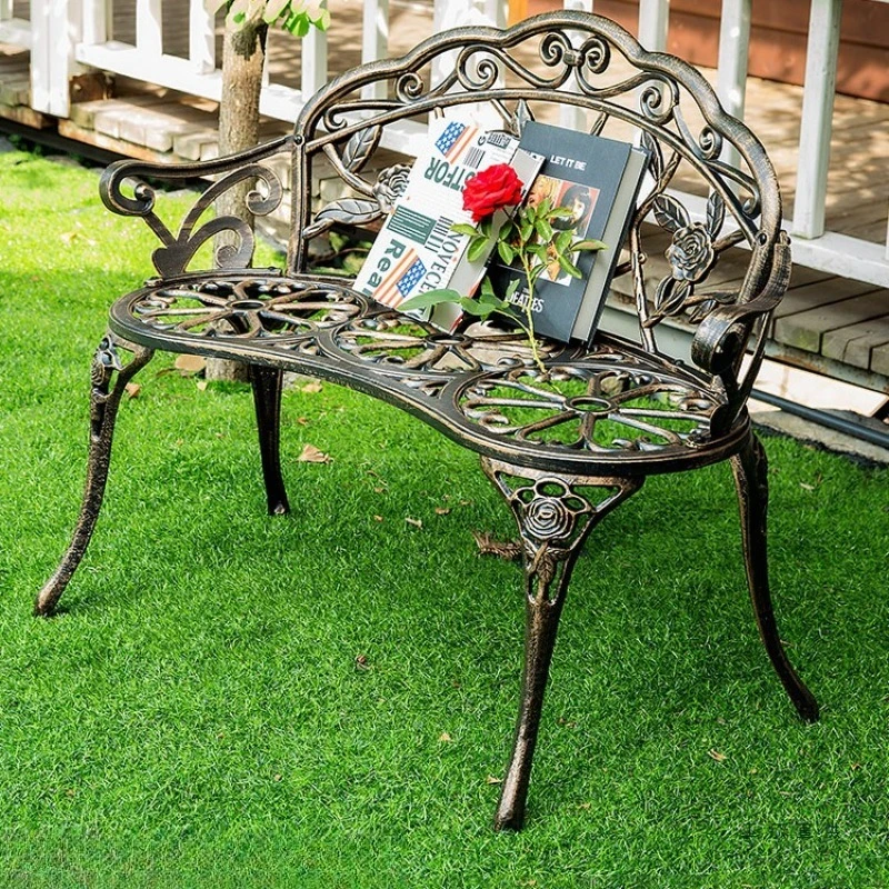 Casual sunscreen rust-proof cast aluminum seat, balcony double chair