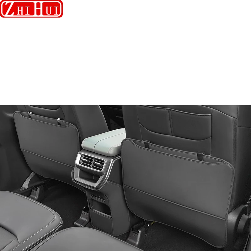 For Geely Okavango 2024 2023 Car PU Leather Anti Kick Mat Pad Anti-kick Protector Mats Seat Back Protector Auto Accessories