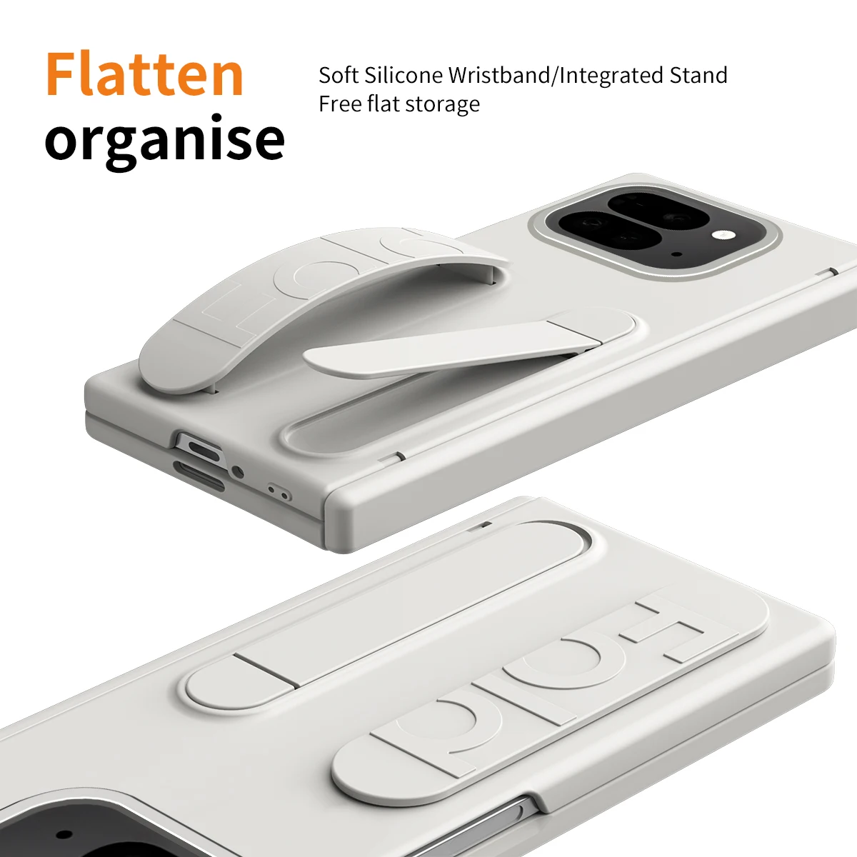 

For Google Pixel 9 10 Pro Fold Swivel 180° Folding Wristband Stand Hinge 3-in-1 Full Lens Protection Drop Resistant Phone Case