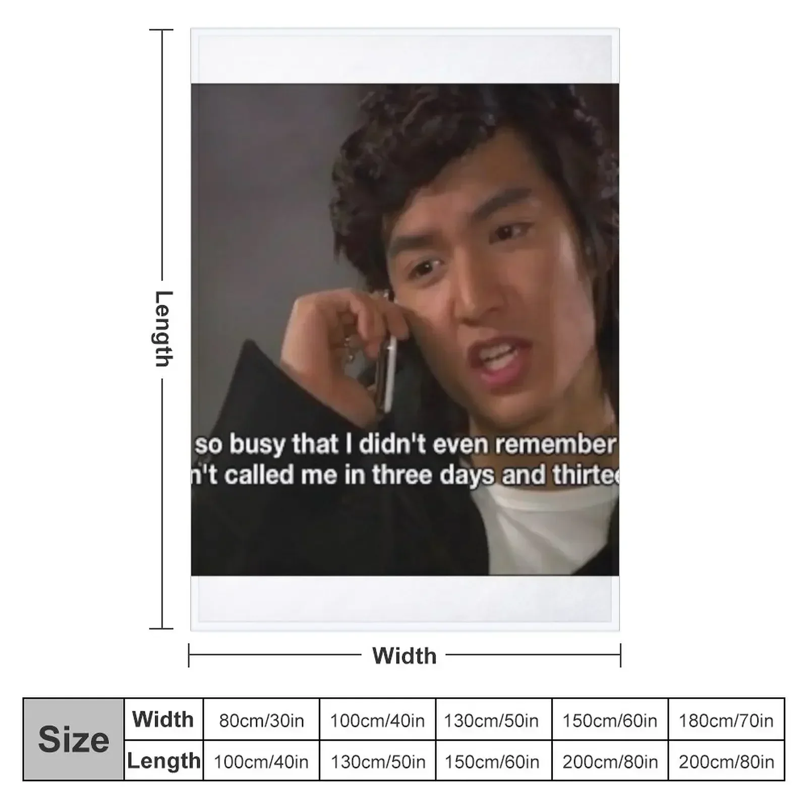 Boys Over Flowers Meme Throw Blanket couch cozy soft plush fuzzy picnic outdoor blanket