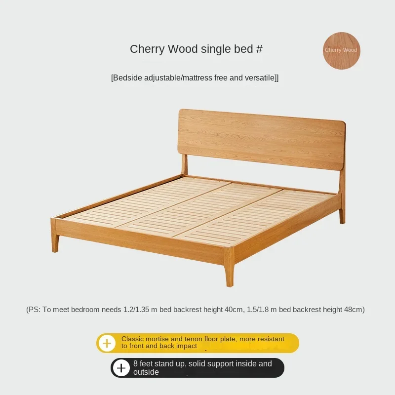 

Wyj Beimo Furniture Solid Wood Bed Japanese Style Nordic Minimalist