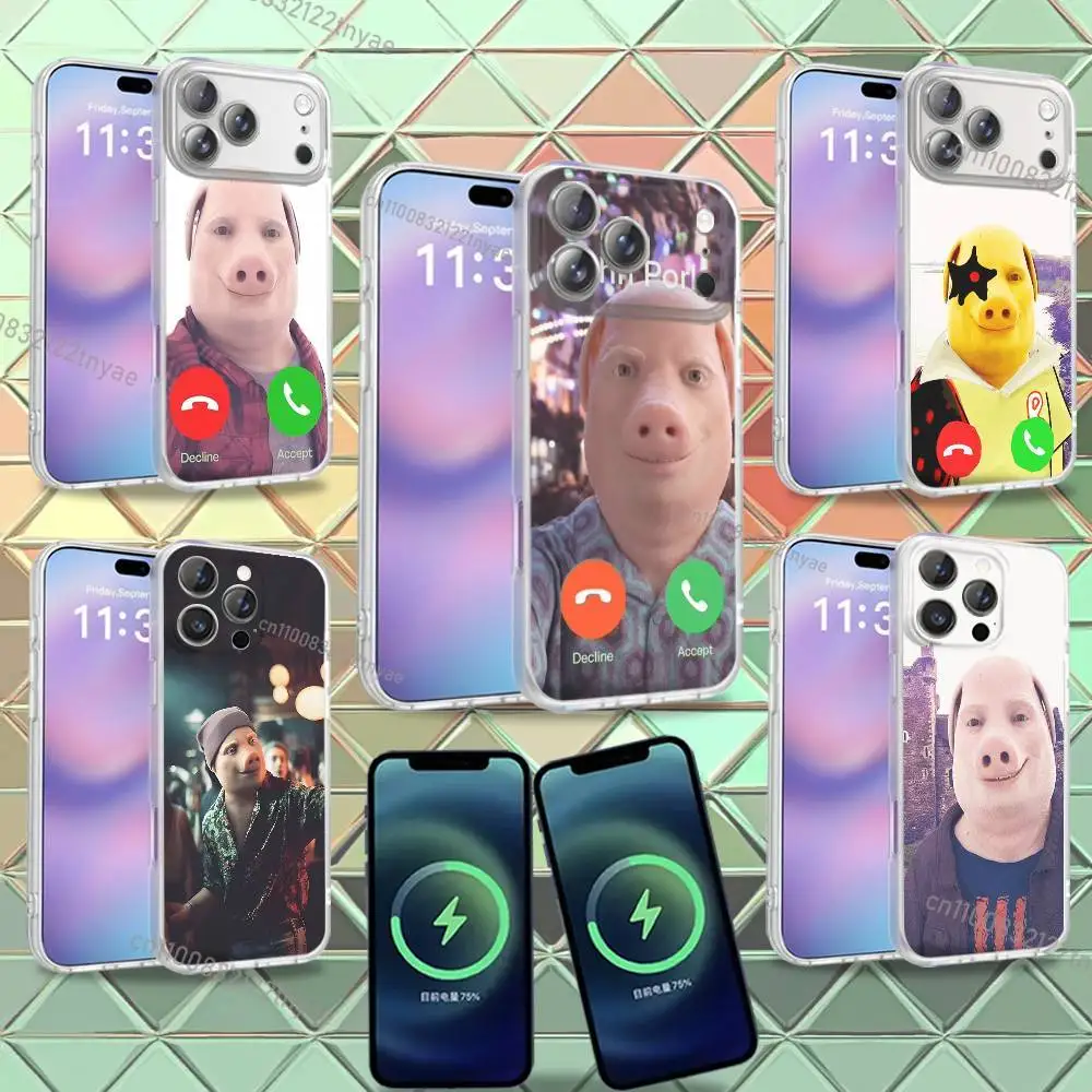 

John Pork is Calling Answer Call For iPhone 17,12,11,14,13,15,16,Plus,Air,Pro,Max,E,Mini for Magsafe Magnetic Frosted Phone Case