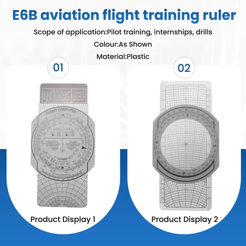 

E6B Полетный компьютер Авиационный плоттер Круглая направляющая, используемая в авиационном полете для тренировок по пилоту, помехhips-AT35