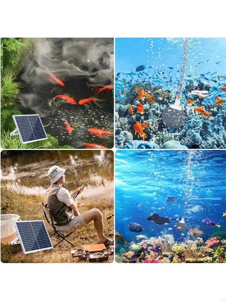 Solar Power Oxygen For Outdoor Fish Pond Pool 15W High Efficiency Aeration System for Garden Use