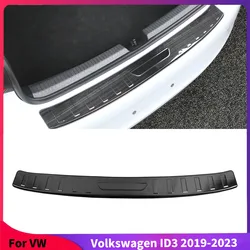 For VW Volkswagen ID3 2019-2023 Steel Car Outer Rear Bumper Standard Protect Sill Trunk Plate Cover Guard Board Car Accessories