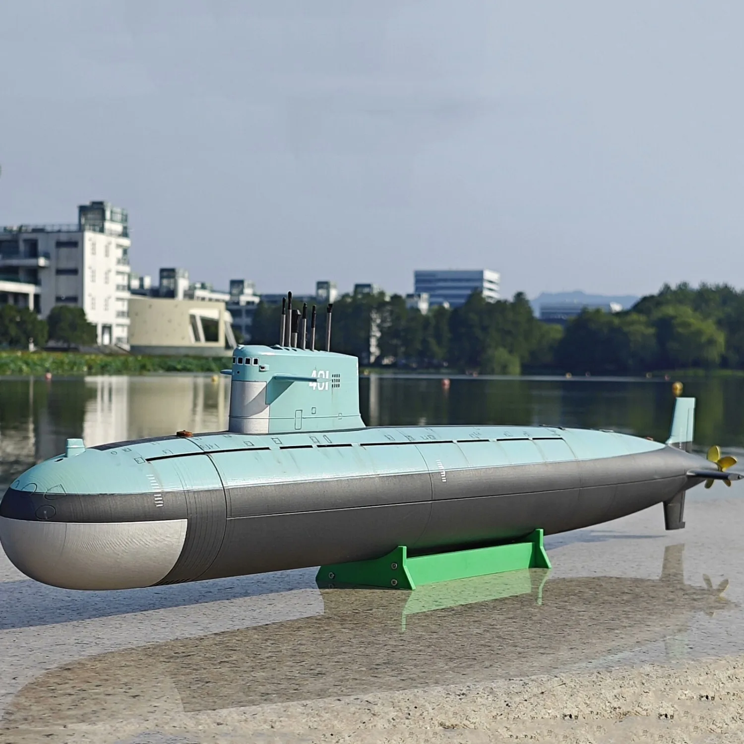 1/144 RC قارب 70 سنتيمتر محاكاة 091 نوع التحكم عن بعد الغواصة ثلاثية الأبعاد مجزأة الطباعة RC السفن نموذج RTR الكبار السفينة لعبة هدية