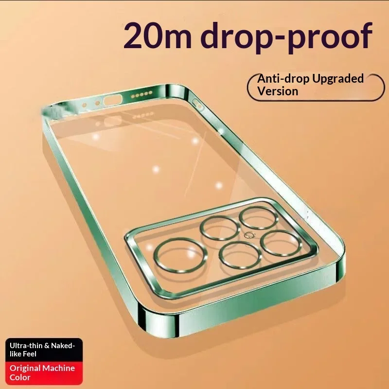 For XiaoMi POCO F8 Ultra F8 Pro Case New Ultra-thin Transparent Electroplated Silicone TPU Cover For POCO F8 Ultra  Bumper Funda