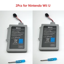 1pcs 2pcs 3600mAh Rechargeable Li-ion Battery Pack for Nintendo Wii U WIIU PAD ARR-002 Replacement Battery with Screwdriver 3.7V