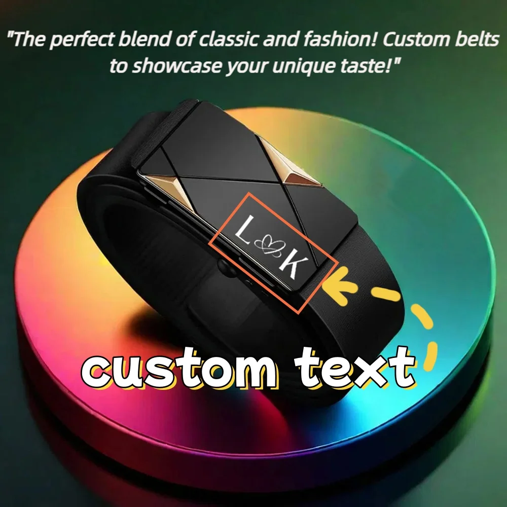Cinturón de cuero elegante con grabado personalizado para hombre, cinturón clásico de negocios, regalo para novio, papá, padre, cumpleaños, aniversario