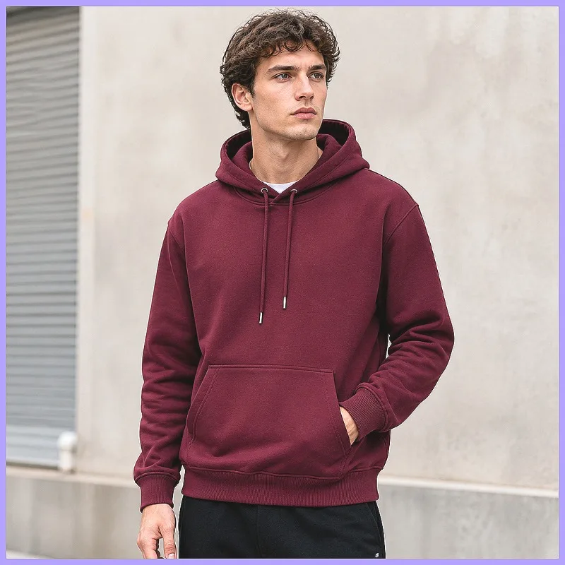Mens Solid Color Pocket Hoodie Sports Fitness Hoodies Men Casual Pullover Streetwear Oversized Multi Color Athletic Activewear