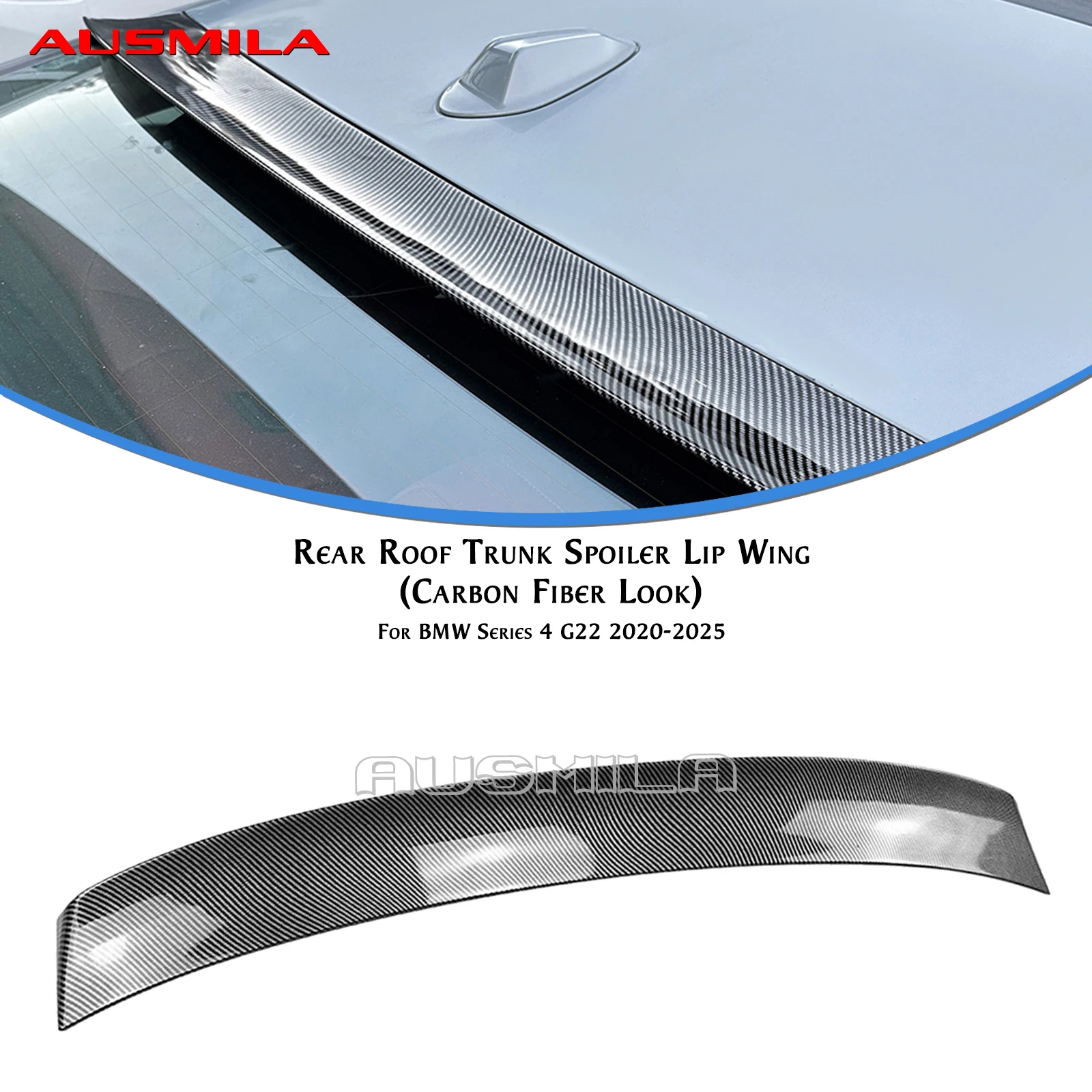 سقف السيارة سبويلر الجناح العلوي الخلفي الجذع الذيل الشفاه ديكور لسيارات BMW 4 Seires G22 2020 2021 2022 2023 2024 2025 #1