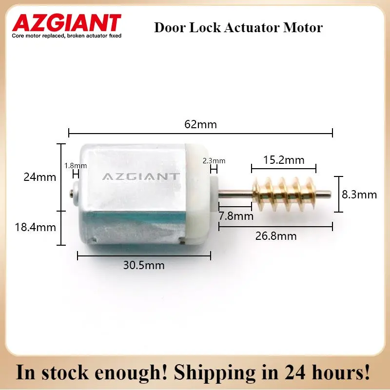 Azgiant Motor in door lock motor actuator for Benz CL63/CL65 AMG CL600 CL550 repair kit 12V DC carbon brush replacement part