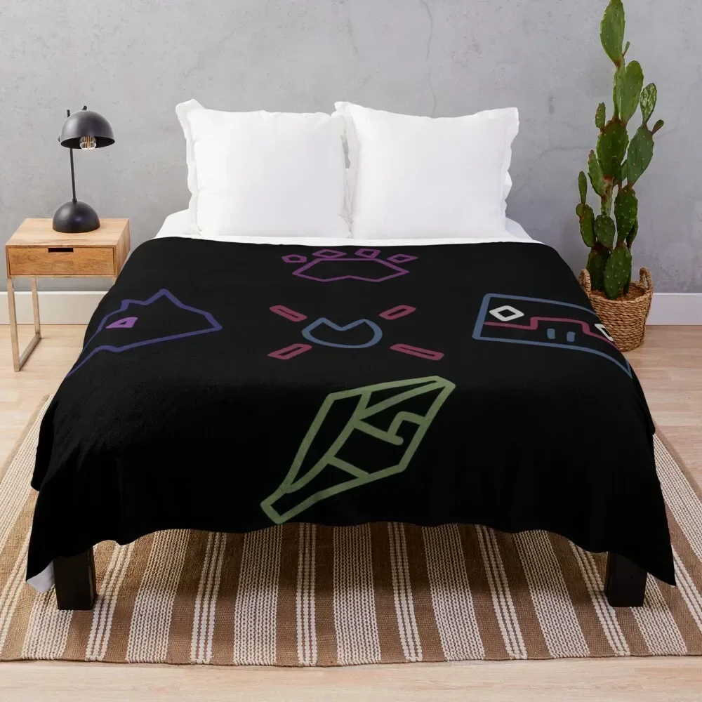 

Kipo jacket patches Throw Blanket Men's Soft Warm Throw Blanket for Couch