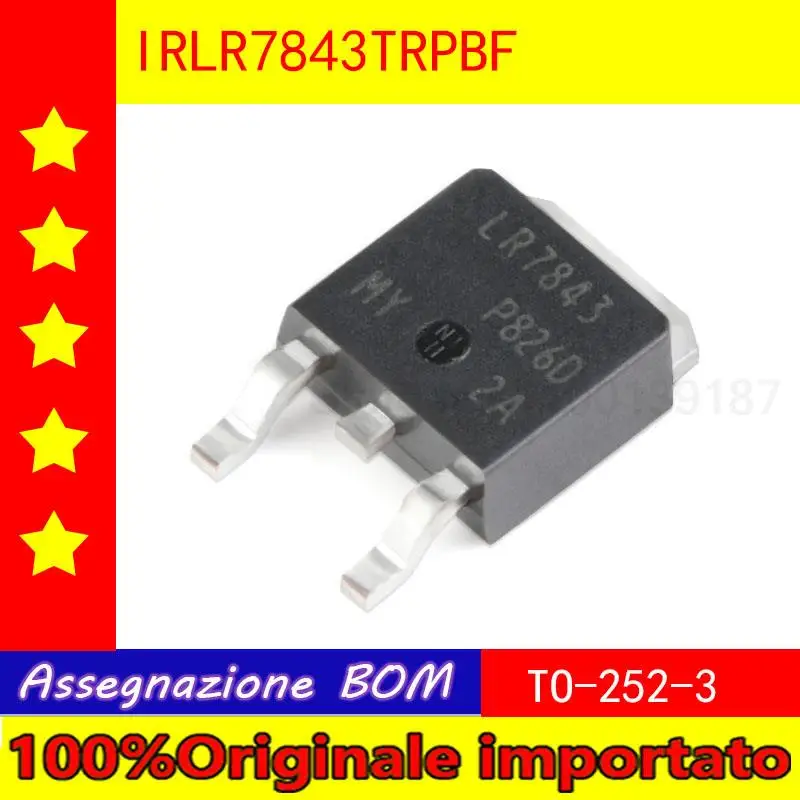 10pcs/lot Home furnishings IRLR7843TRPBF the TO - 252-3 N channel 30 v / 161 a patch MOSFET