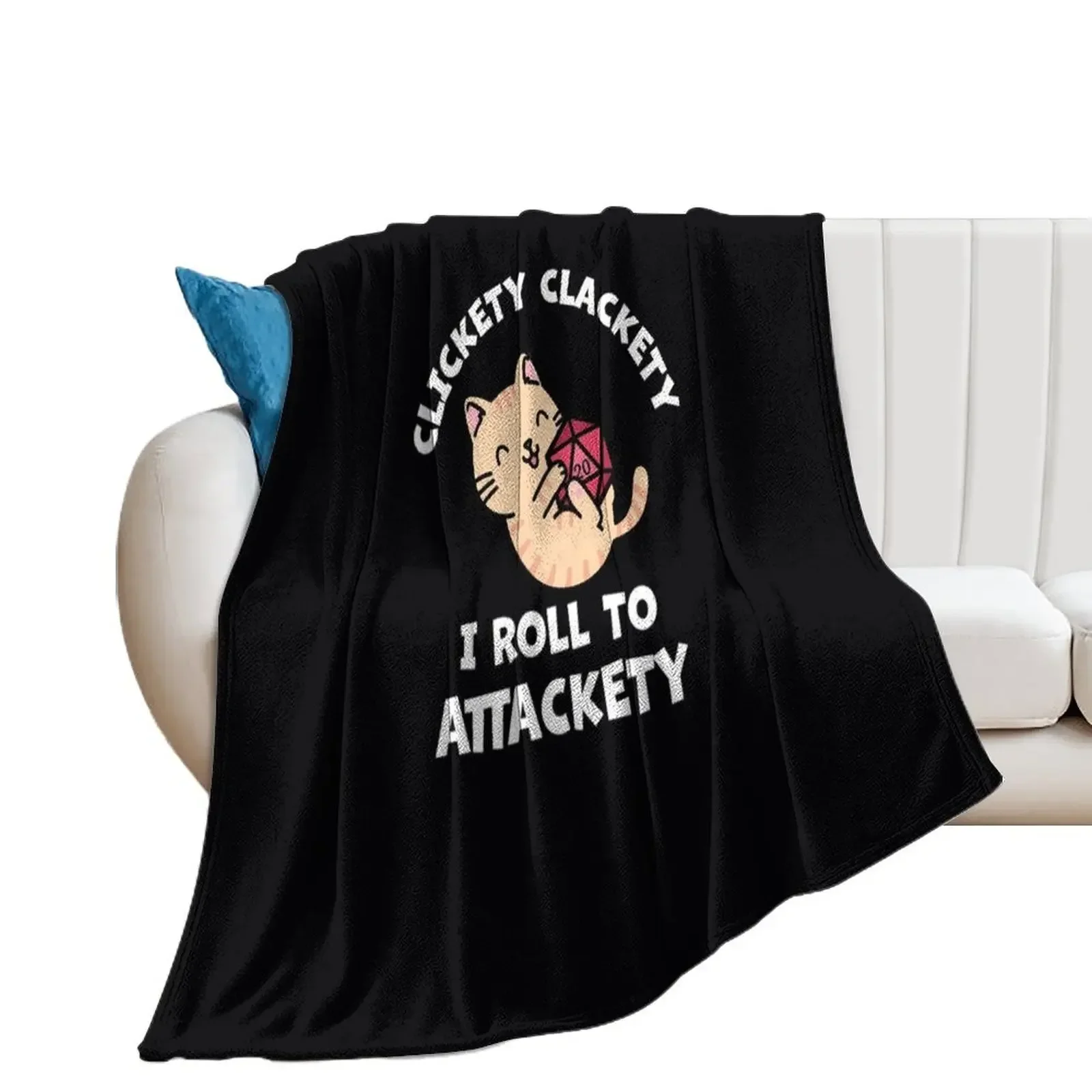 

Clickety Clackety I Roll to Attackety Throw Blanket Summer Beddings Luxury warm for winter Blankets