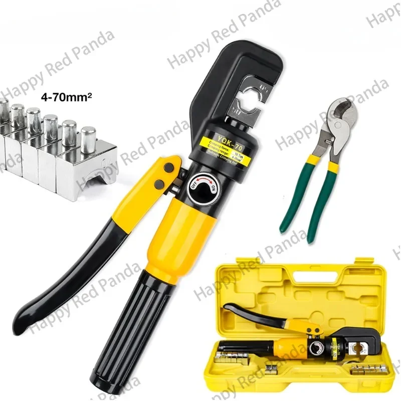 

4-70mm² Hydraulic Crimping Pliers YQK-70 Pressure 8T Home Hydraulic Tools Hydraulic Pliers DIY Cable Terminal Crimping Pliers