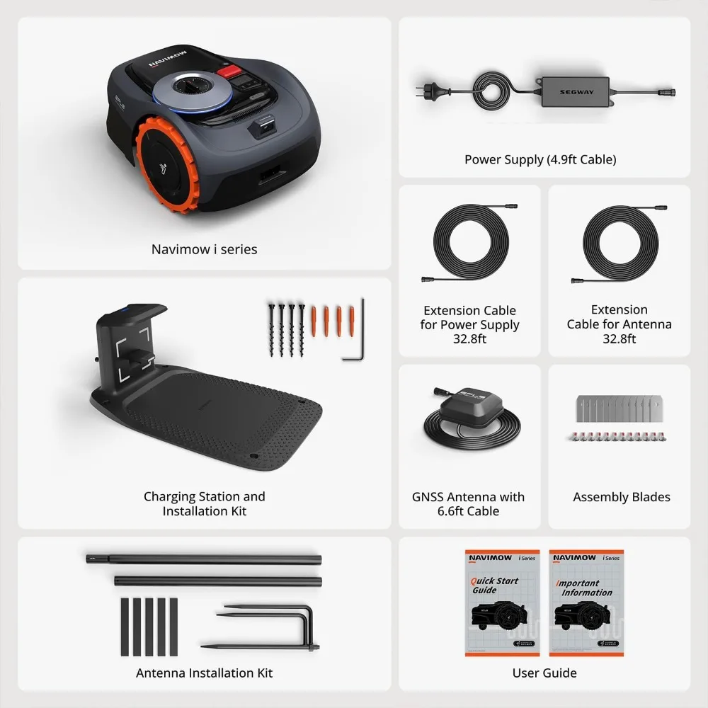 AI Assisted Surveying Cordless Mower Robot Lawn 58dB (A) Quiet APP Control Virtual Boundary Robotic Lawnmower Weed Trimmer Tool