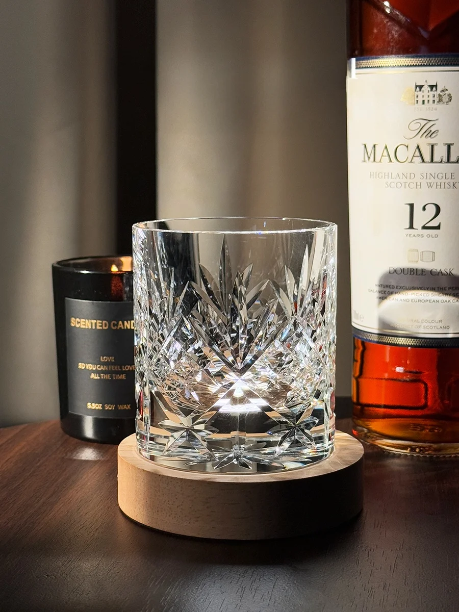 

European Style K9 Crystal Whiskey Glass Vintage Retro Glass Drinking Cup for Foreign Liquor Premium Quality Beverageware