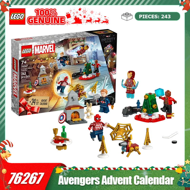 

LEGO Building Blocks 76267 Marvel Christmas Countdown Calendar Assembly Building Blocks Children's Toy Gift
