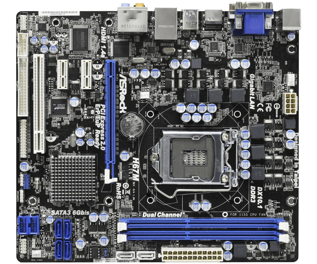 ASRock H67M  Motherboard Intel H67 LGA 1155 DDR3 16GB support  i7-3770K  2600 3550 2400 3220 G550 cpu  Micro ATX