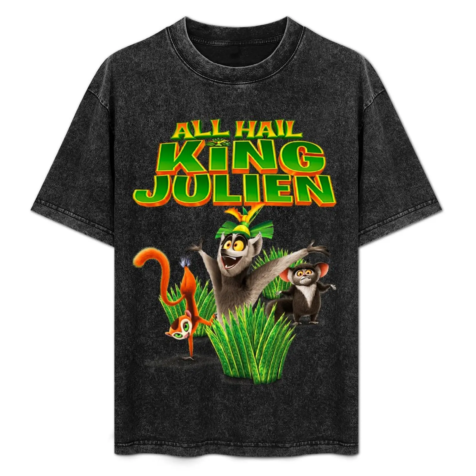 Camiseta con estampado de los personajes de All Hail King Julien, All Hail King Julien Clover, temporada 6, Crimson Birthay, para niños y niñas