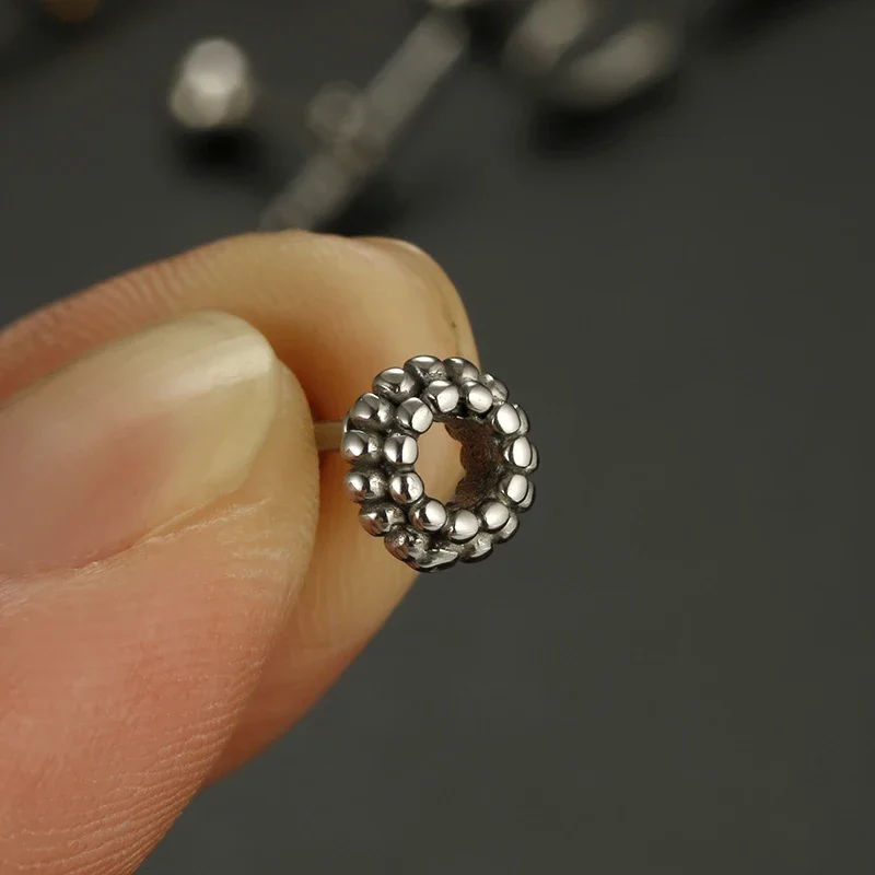 1PC Korean Stainless Steel Mini Ear Piercing Earring for Women Cross Snake Ear Studs Cartilage Earring Girl Jewelry Gift