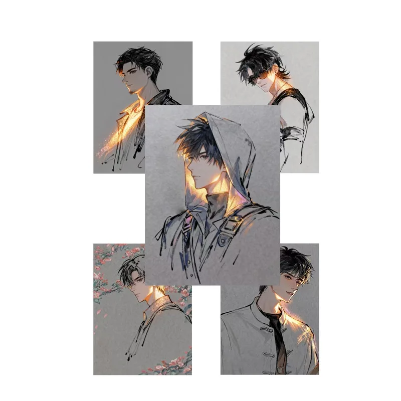 New Dao Mu Bi Ji with High Appearance Around Zhang Qiling Wu Xie Wang Pangzi Complete Polaroid Photo Card Fan Collection