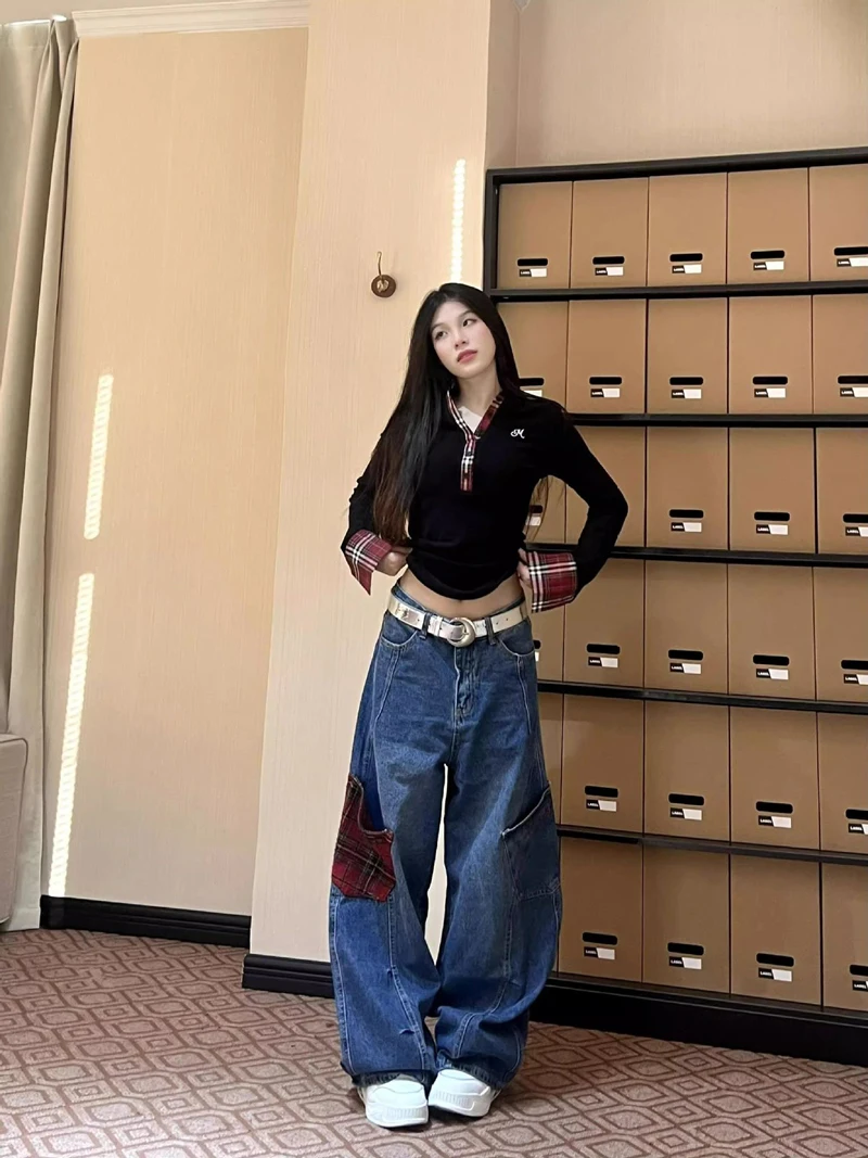 السراويل البضائع النسائية التكتيكية جميع المواسم القطن شيك المألوف العصرية مزاجه أنيقة الحديثة المدينة الحضرية الشارع الشهير محب #1