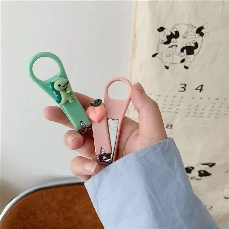 New Cartoon Macaron Cute Nail Clipper Nail Scissors Student Single Korean Girl Heart Manicure Tool Small Fresh Boutique