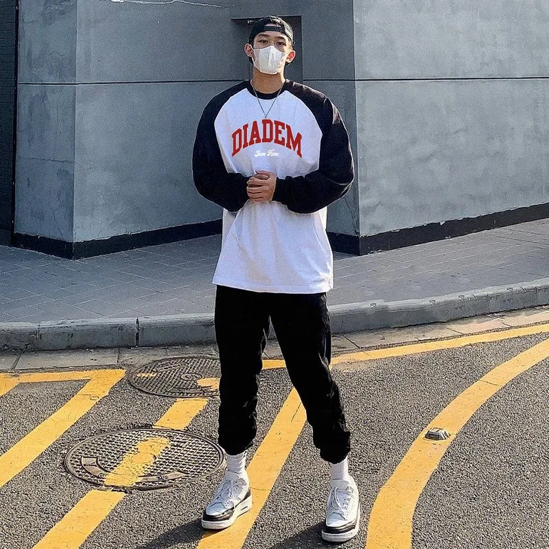 

New Printed Women's Colorful Clothes Basic Trend Long Sleeved Durable Harajuku Women's, Couple's Outfit