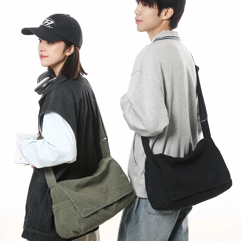 

Trendy Flap Messenger Bag, Casual Large Capacity Crossbody Bag, Trendy Student Shoulder Bag, Adjustable Strap