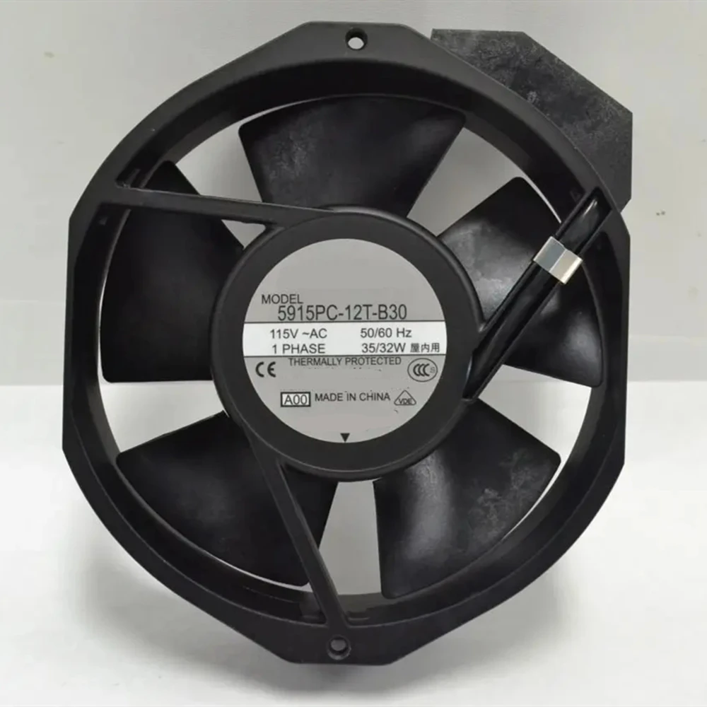 

Cooling Fan 5915PC-12T-B30 AC 115V 35/32W 172X150x38mm 2 Terminals