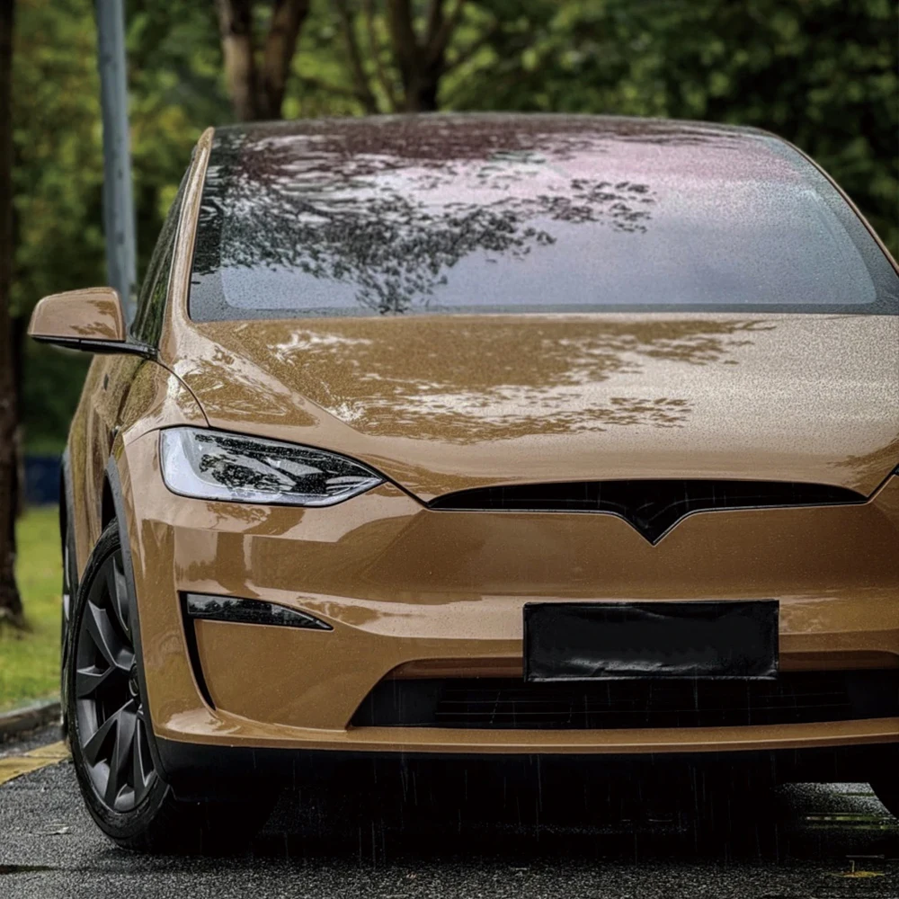 

Platinum Carame Brown Car Vinyl Wrap Film for Car Motorcycle PVC Adhesive Body Wrapping Sticker Styling Decal Air Bubble Free