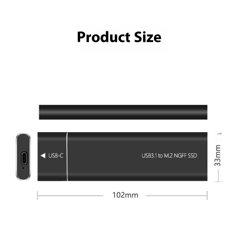  USB 3.1 Type C 5Gbps M.2 Hard Drive Enclosure Hard Drive Case Mobile Housing Hard Disk Box Easy Installation