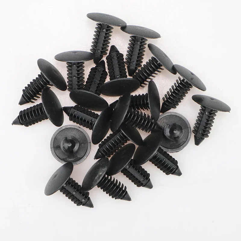 

50Pcs Auto Fastener Fit 8mm Hole Nylon Car Clips Fender Bumper Shield Retainer Plastic Rivet for GM Ford Chrysler Automobile