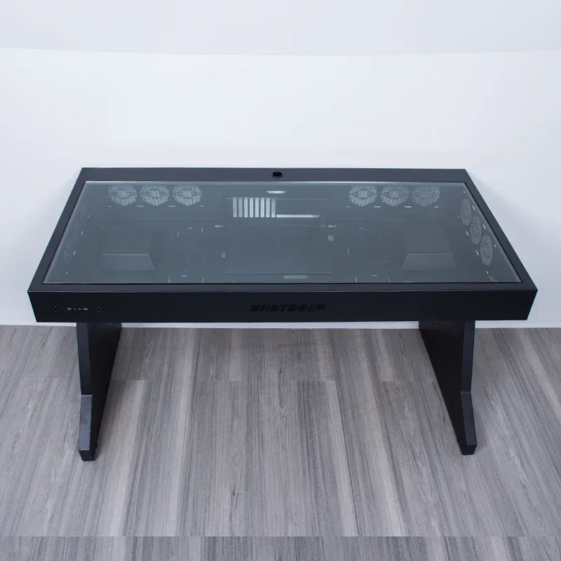 SAT2 49 حافظة كمبيوتر طاولة متكاملة لسطح المكتب الراقية حافظة كبيرة شفافة بالكامل طاولة رياضية رائعة للخيال العلمي مبردة بالماء #6