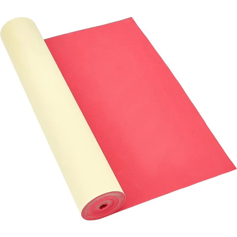 Rollo de espuma EVA autoadhesiva roja de 1mm de grosor, 78,7x11,8 pulgadas para protección de muebles, relleno de huecos, disfraces y otros proyectos de manualidades