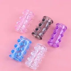 With Spikes Dot Cock Ring Reusable Condoms Sex Toys For Men Dick Enlargement Delay Ejaculation Clitoral Stimulation Penis Sleeve