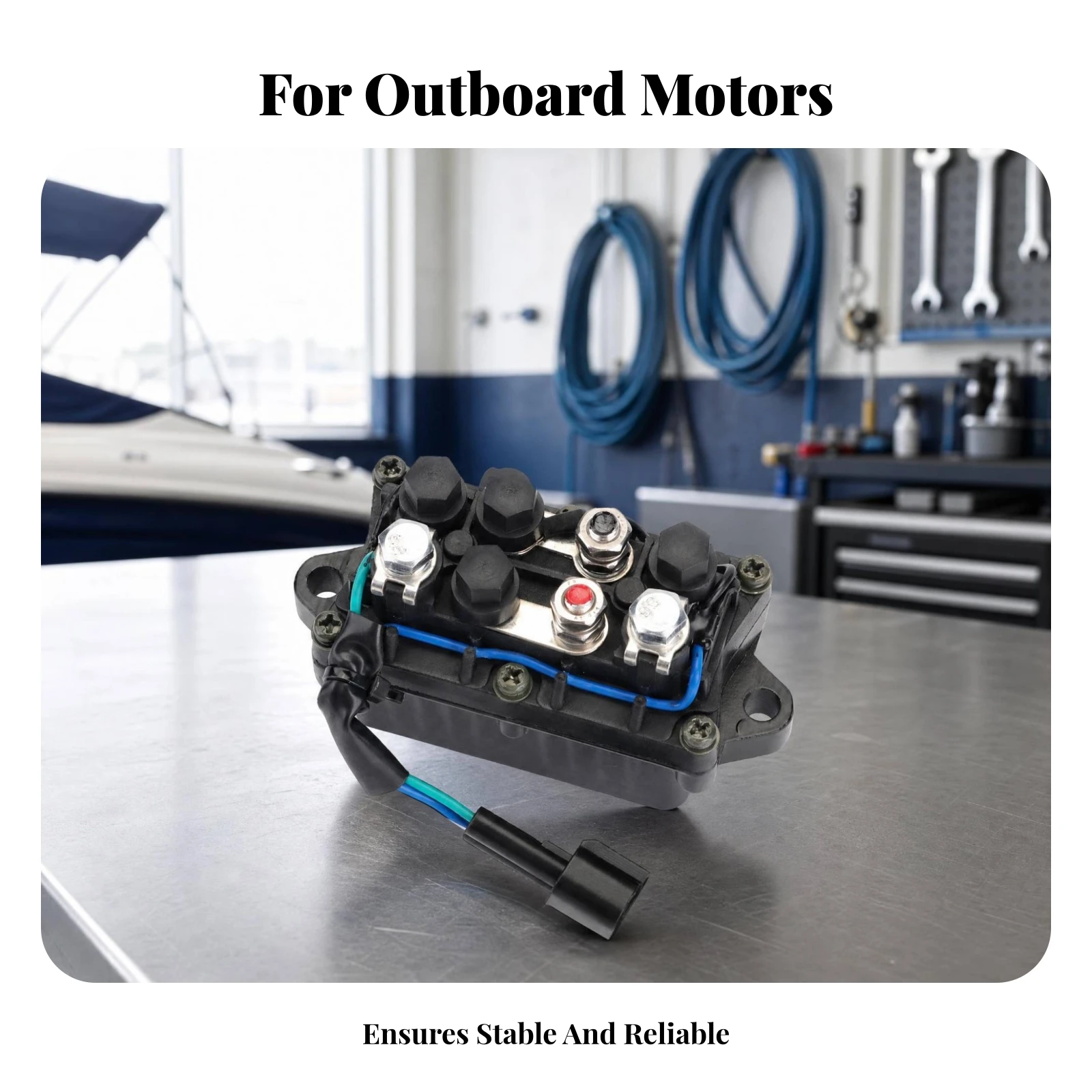 Electrical 4 Terminal Solenoid Insulated Wires Easy Installation Outboard Starter Relay Marine Engine Starter Relay