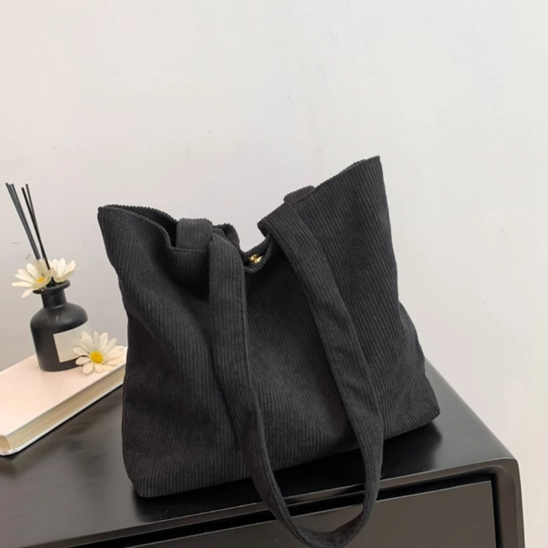 Borsa a tracolla versatile in velluto a coste capacità per oggetti essenziali tutti i giorni da donna