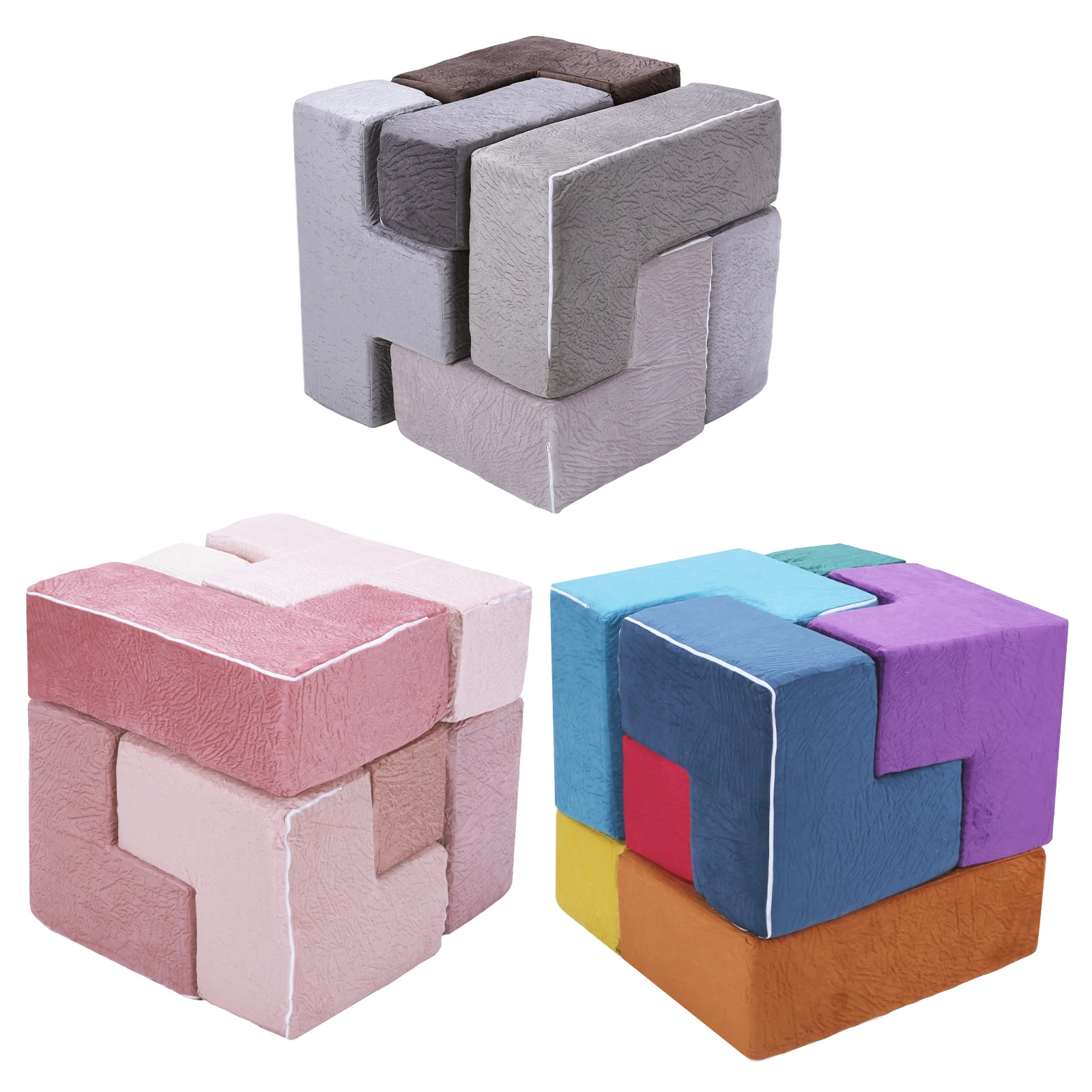 

Набор из 7 моющихся развивающих строительных блоков, вдохновляющих на творчество, износостойкие блоки-стулья для детской спальни и игровой комнаты