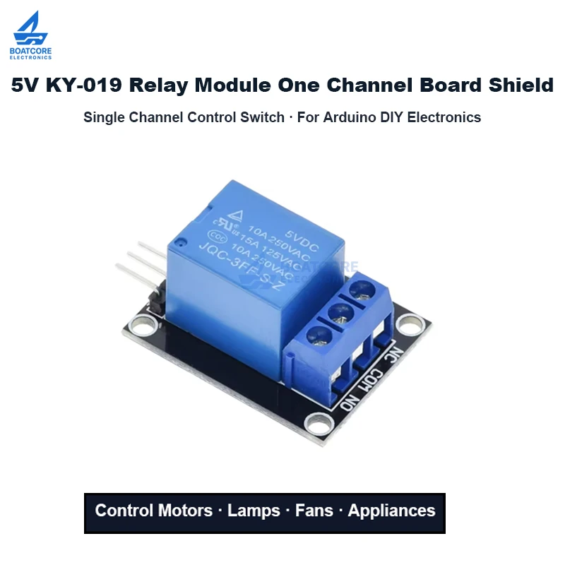 1PCS 5V KY-019 Relay Module One Channel Board Shield Single Channel Control Switch for Arduino DIY Electronics