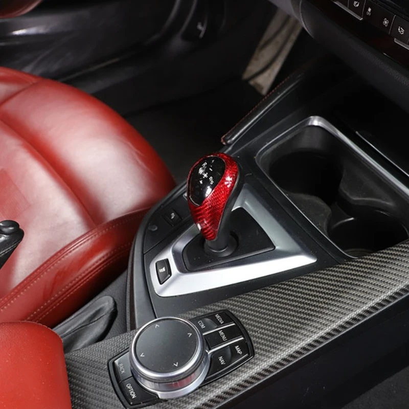 For BMW M2 F87 M3 F80 M4 F82 M5 F83 F10 F85 X5M F86 X6M F12 Real Carbon Car Gear Shift Shift Lever Decoration Gear Handle Cover 6